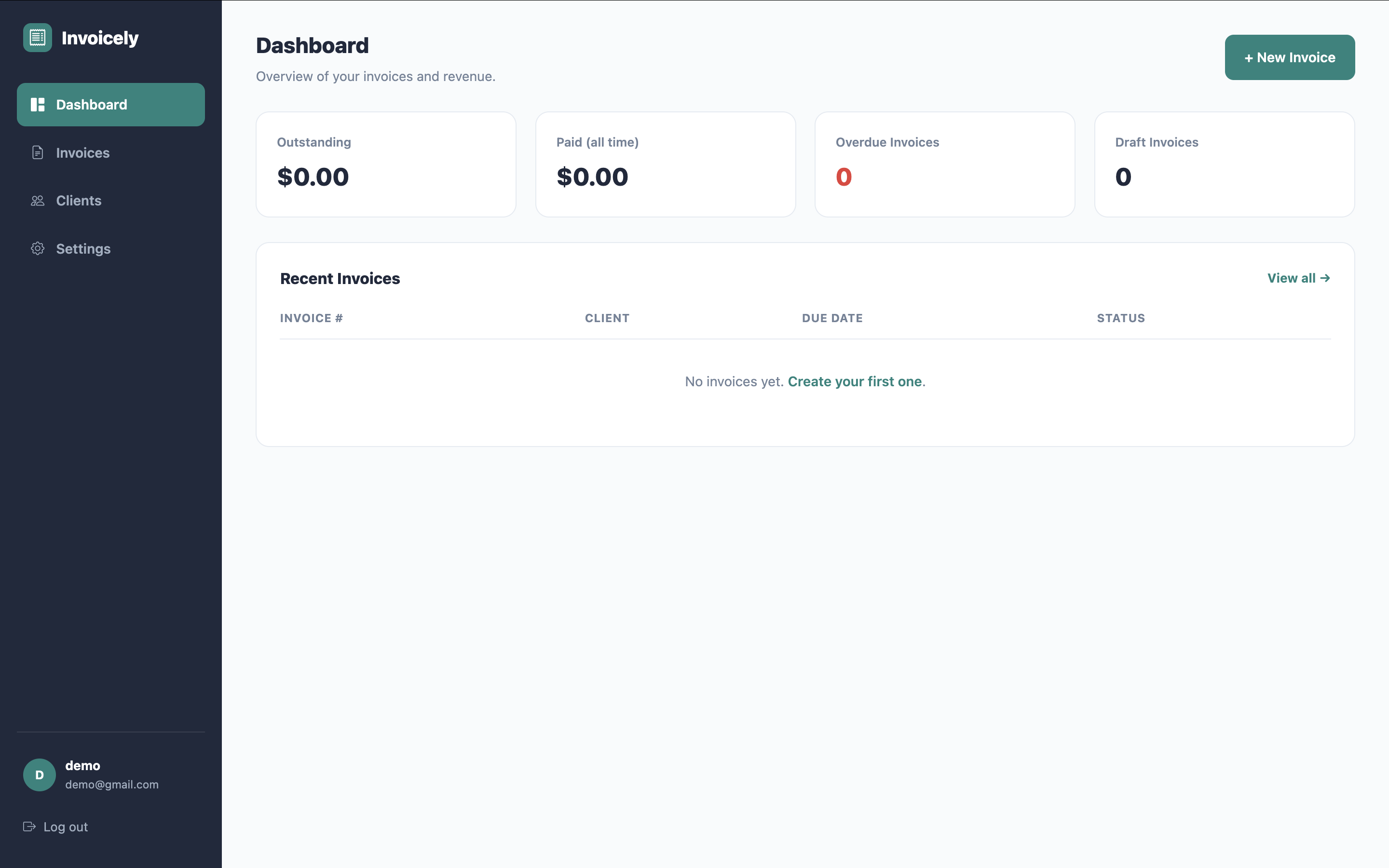 Invoicely — Simple Invoicing System
